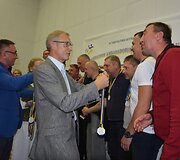 Varėnoje įvyko ketvirtasis tarptautinis veteranų rankinio turnyras &bdquo;Ukrainos ambasadoriaus Lietuvoje taurė 2019&ldquo;. 