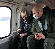 Lietuvos premjerė Ingrida &Scaron;imonytė su Ukrainos ministru pirmininku Denysu &Scaron;myhaliu lankėsi Luhansko srityje