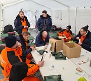 Lietuvos tarptautinės pagalbos teikimo komanda su kitų &scaron;alių gelbėtojais atlieka paie&scaron;kos ir gelbėjimo darbus Adijamano mieste Turkijoje