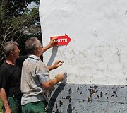 Velykij Burluke remontuojama slėptuvė nuo bombų