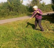 Velykij Burluke pjaunama žolė