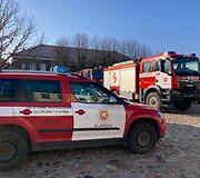 Gargžduose atsisveikinama su žuvusiu ugniagesiu Rolandu Venslauskiu