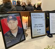 Atsisveikinimas su ugniagesiu Rolandu Venslauskiu