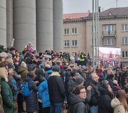 Žurnalistų protesto mitingas prie Seimo