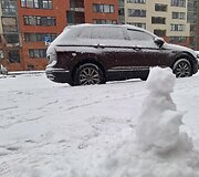 Vilniečiai turėjo darbo valydami nuo sniego automobilius