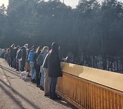 Ledone&scaron;į Vilniuje ant Vingio parko tilto stebėjo ir fiksavo de&scaron;imtys smalsuolių