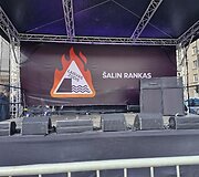 Pasirengimas protestui &bdquo;&Scaron;alin rankas nuo laisvo žodžio&ldquo;