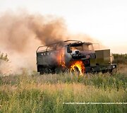 Ukrainos pasienio punktas &bdquo;Marinovka&ldquo; po mū&scaron;io su teroristais