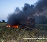 Ukrainos pasienio punktas &bdquo;Marinovka&ldquo; po mū&scaron;io su teroristais