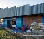 Ukrainos pasienio punktas &bdquo;Marinovka&ldquo; po mū&scaron;io su teroristais
