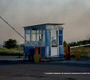 Ukrainos pasienio punktas &bdquo;Marinovka&ldquo; po mū&scaron;io su teroristais