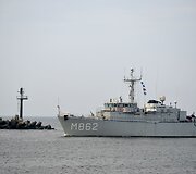 Sekmadienį į Klaipėdos uostą atplaukė Lietuvos karininko vadovaujamas NATO nuolatinės parengties prie&scaron;mininių laivų 1-os grupės junginys