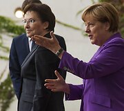 Lenkijos premjerės Ewos Kopacz skandalingas vizitas Berlyne