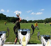 Užventyje (Kelmės r.) jau septintą kartą vyko tarptautinis senjorų futbolo turnyras &bdquo;Užvenčio Taurė 2016&ldquo;