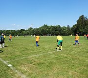 Užventyje (Kelmės r.) jau septintą kartą vyko tarptautinis senjorų futbolo turnyras &bdquo;Užvenčio Taurė 2016&ldquo;