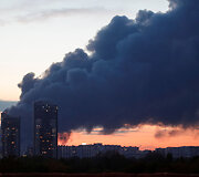 Gaisras Maskvos priemiestyje