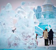 Sniego ir ledo skulptūrų festivalis Kinijoje