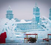 Sniego ir ledo skulptūrų festivalis Kinijoje