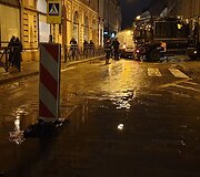 Vandentiekio avarija Trakų gatvėje