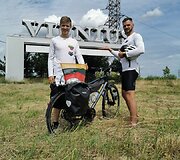 Rokas ir Mindaugas prie&scaron; kelionę
