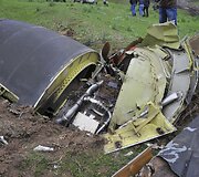 Kirgizijoje sudužusio lėktuvo &bdquo;KC-135 Stratotanker&ldquo; nuolaužos