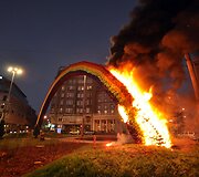 Nacionalistų eitynių Var&scaron;uvoje akimirka