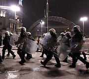 Nacionalistų eitynių Var&scaron;uvoje akimirka