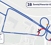 Eismo pakeitimai dėl Gariūnų viaduko griovimo darbų