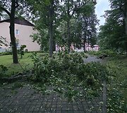&Scaron;e&scaron;tadienio audra nuniokojo Alantos miestelį Molėtų rajone