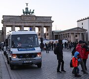 Berlyne ruo&scaron;iamasi Naujųjų metų &scaron;ventei prie Brandenburgo vartų