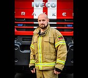 Lietuvos ugniagesių komanda Sakramente