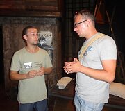 Festivalyje susitiko Lietuvos ir Rusijos aktoriai kurę tą patį vaidmenį spektaklyje &bdquo;Luo&scaron;ys i&scaron; Ini&scaron;mano&ldquo;