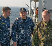 Tarptautinėse pratybose &bdquo;Northern Coast 2014&ldquo; Lietuvos karininko vadovaujami NATO laivai jūroje aptiko keturias minas