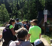 Eilė prie kasos į Tatru nacionalinį parką