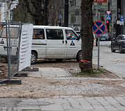 Vilniaus Algirdo gatvė rekonstrukcijos metu