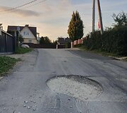 Želvos gatvė su nauju asfaltu