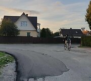 Želvos gatvė su nauju asfaltu