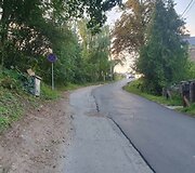 Želvos gatvė su nauju asfaltu