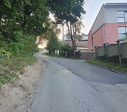 Želvos gatvė su nauju asfaltu