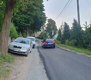 Želvos gatvė su nauju asfaltu