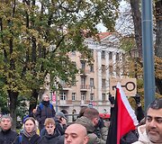Tylos eisenos dalyviai V.Kudirkos aik&scaron;tėje