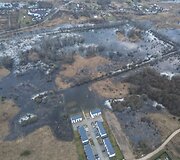 Kvartalas Kaimynų g. per potvynį
