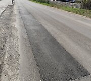 Pernai rudenį asfaltuota Žaliųjų ežerų gatvės dalis neatrodo labai gerai