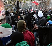 Nacionalistų eitynių Var&scaron;uvoje akimirka