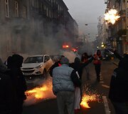 Nacionalistų eitynių Var&scaron;uvoje akimirka