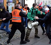 Nacionalistų eitynių Var&scaron;uvoje akimirka