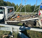 Lietuvis vilkiko vairuotojas nepastebėjo kelininkų ma&scaron;inos