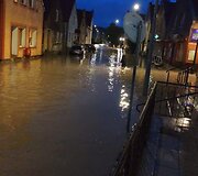 Vandens apsemtas Tolmicko miestelis Elbingo rajone