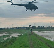 Sraigtasparnis mėto smėlio mai&scaron;us &scaron;iaurinėje Lenkijoje