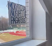 Salininkų gimnazijos mokiniai surengė protesto akciją